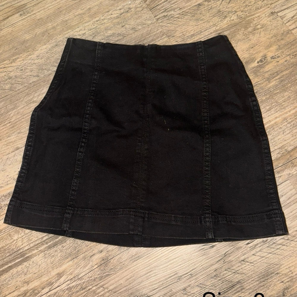 Chic Black Denim Skirt